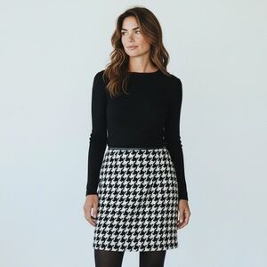 **TALBOTS** WOOL PENCIL SKIRT HOUNDSTOOTH OLD MONEY WOMEN'S 6P